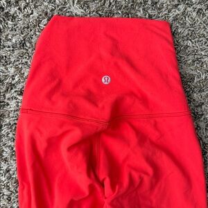 Coral Lululemon Leggings Size 0
